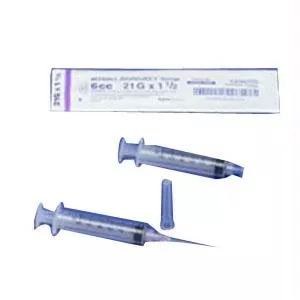 Monoject Softpack Syringe With Hypodermic Needle 22g X 1-1/2", 6 Ml (100 Count)- Pack(age) of 100