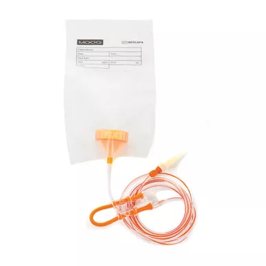 Moog INFOCAP-E - Infinity Orange Screw Cap Enteral Pump Delivery Set with ENFit Connector