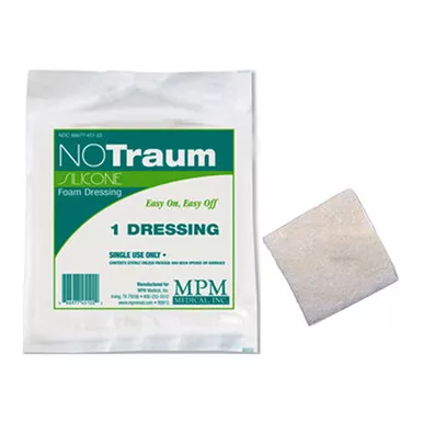 MPM MP00456 - NoTraum Extra Bordered Silicone Foam Dressing, 6" x 6"
