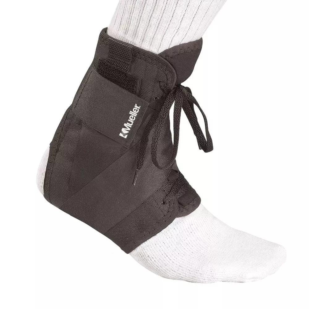 Mueller Soft Ankle Brace with Straps Soft Ankle Brace w/Straps, Medium - 64406