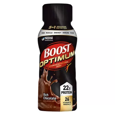 Nestle 41679494073 - Boost OPTIMUM Advanced Nutrional Drink, 8 fl. oz., Rich Chocolate, Retail