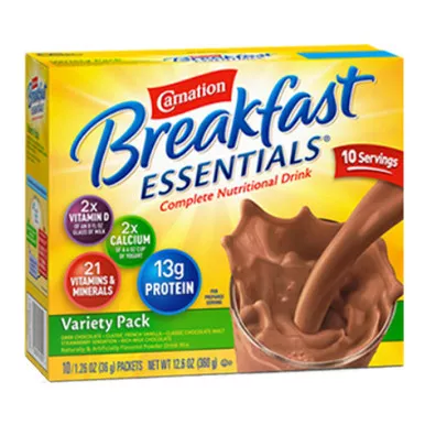 Nestle 5000095004 - Carnation Instant Breakfast Essentials Variety Pack, 10 Ct
