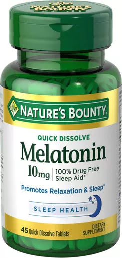 NHS 52802 - Nature's Bounty Melatonin Quick Dissolve Tablets, 10mg, 45 ct