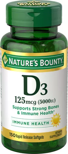 NHS 89377 - Nature's Bounty Vitamin D, 5000IU, 150 ct