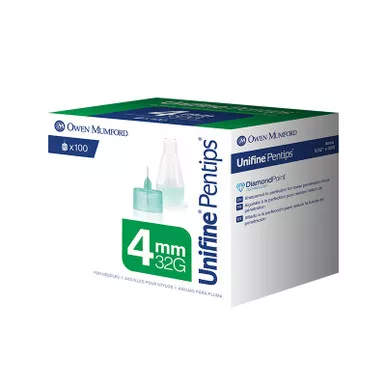 Owen Mumford AN3440 - Pentips Pen Needle 32G x 4 mm (100 count)