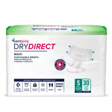 Parentgiving W28MS4100ND-30 - Dry Direct Maxi Overnight Brief, Small