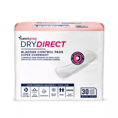 Parentgiving W28SL50B-30 - Dry Direct Super Overnight Bladder Control Pads