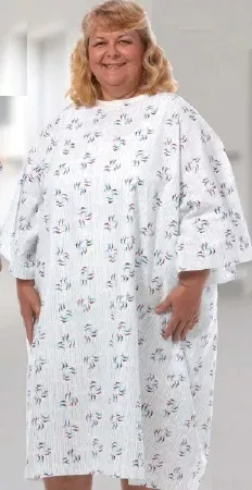 Patient Exam Gown Up to 5X-Large Raindrops Print Reusable- Default Title
