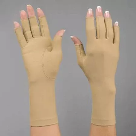 Patterson Medical Supply Compression Gloves Rolyan Full Finger Medium Over-the-Wrist Length Left Hand Lycra / Spandex - Each - 51900202-EA