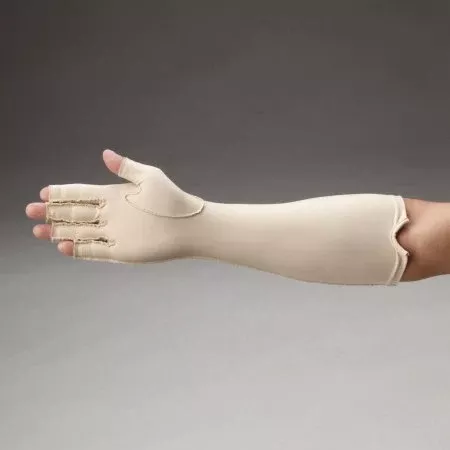 Patterson Medical Supply Compression Gloves Rolyan Open Finger Medium Forearm Length Left Hand Lycra / Spandex - Each - 081583087-EA