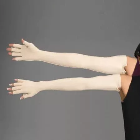Patterson Medical Supply Compression Gloves Rolyan Open Finger Small Shoulder Length Right Hand Lycra / Spandex - Each - 929320-EA