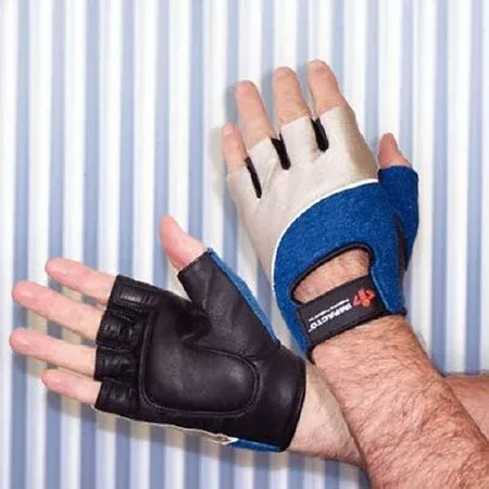 Patterson Medical Supply Impact Glove Rolyan Workhard™ Half Finger Medium Black / Blue / Gray Right Hand - Each - A995112-EA