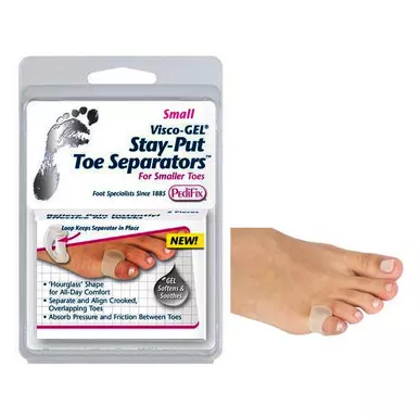 Pedifix Footcare P26-S - Visco-GEL Stay-Put Toe Separators, Small