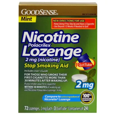 Perrigo LP34405 - Nicotine Polacrilex Lozenge, 2 mg, Mint (72 Count)