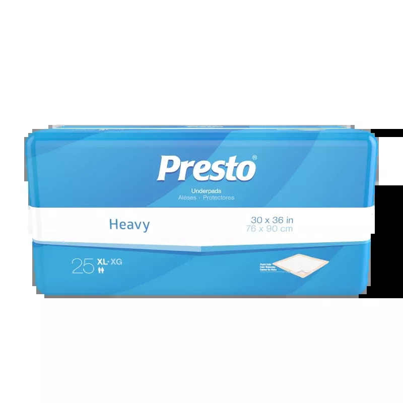 Presto Heavy Underpads30" X 36"- Package of 25