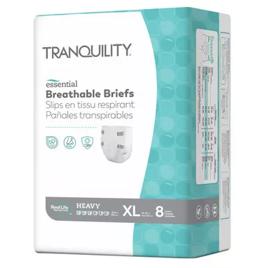 Principle Business Ent 2747 - Tranquility Essential Breathable Briefs - Heavy, X-Large, 56" - 64", 200 - 250 lbs