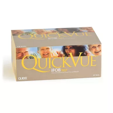 Quidel 20196 - Cancer Screening Patient Sample Collection and Screening Kit QuickVue iFOB Fecal Occult Blood Test (iFOB or FIT) 10 Tests CLIA Waived
