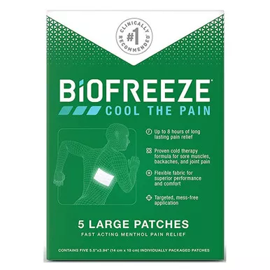 Reckitt Benckiser 14672 - Biofreeze Patch, 5 ct