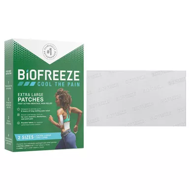 Reckitt Benckiser 15000 - Biofreeze Extra Large Patch, 4 ct