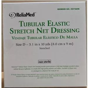 Reliamed 726NB - ReliaMed Tubular Elastic Stretch Net Precut Dressing, Size D, 3.1" x 10 yds.