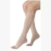 Relief Knee-high With Silicone Band, 20-30, Large, Open Toe, Beige- 1 Each