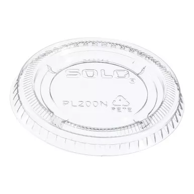 RJ Schinner Co PL200N - Souffle Cup Lid Dart Solo Clear Plastic Disposable