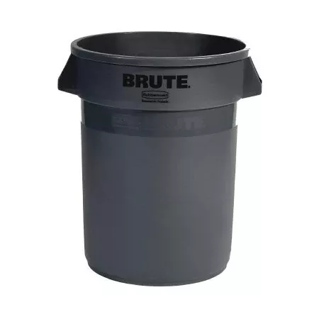 RJ Schinner Co Trash Can Rubbermaid Brute 32 gal. Round Gray Plastic Open Top - Each - FG263200GRAY-EA