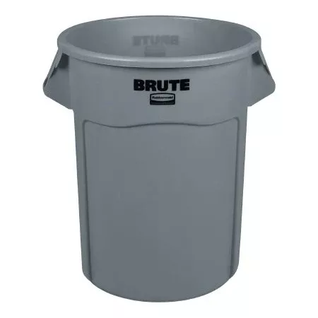 RJ Schinner Co Trash Can Rubbermaid Brute 55 gal. Round Gray Plastic Open Top - Each - FG265500GRAY-EA