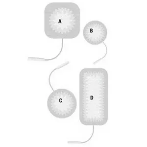 S-series Self-adhering Reusable Stimulating Electrodes 2" X 4" Rectangle- Pack(age) of 4