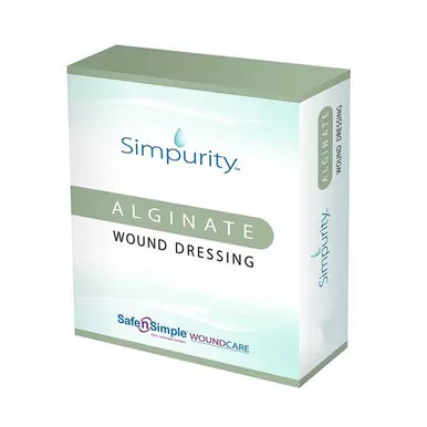 Safe N Simple SNS50704 - Alginate Dressing Simpurity™ 4 X 4 Inch Square Calcium Alginate Sterile