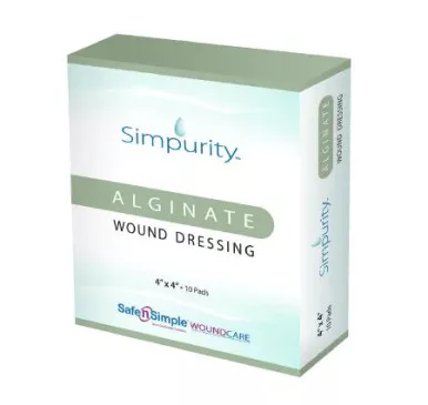Safe N Simple SNS50764 - Simpurity Alginate, 8" x 8" Pad