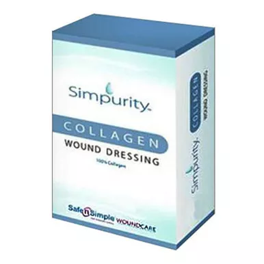 Safe N Simple SNS52222 - Collagen Dressing Simpurity™ Without Border Collagen 2 X 2 Inch 5 Count