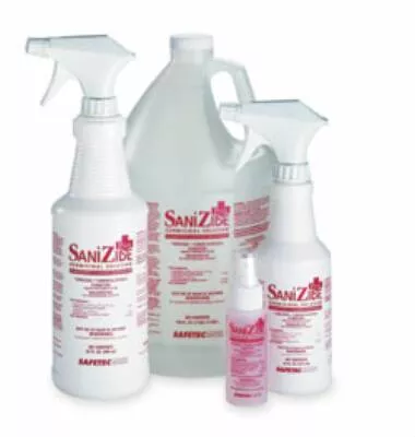 Safetec of America SaniZide Plus Surface Disinfectant Cleaner Quaternary Based Manual Pour Liquid 1 gal. Jug Ammonia Scent NonSterile - Each - 34815-EA