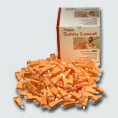 Safety Lancet Hemocue 28 Gauge Push Button Activation Multiple Sites- Default Title
