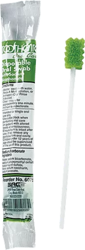 Sage 6075 - Toothette Plus Oral Swab with Sodium Bicarbonate