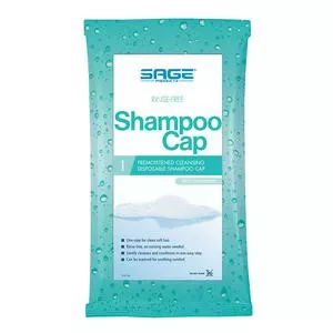 Sage 7909 - Shampoo Cap Comfort 1 per Pack Individual Packet Powder Scent