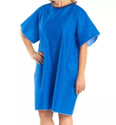 Salk 500B - Adult Patient Gown, Blue