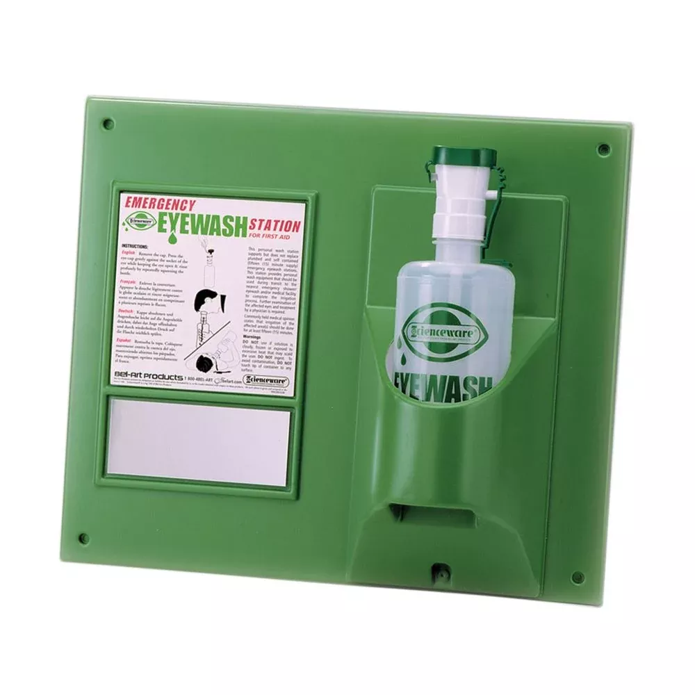 Scienceware Eyewash Safety Stations Double Eyewash Station w/ two 32 oz. Eyewash Bottles - 923841