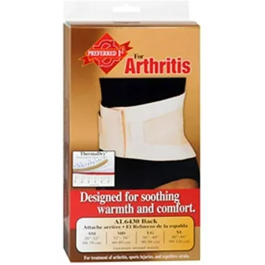 Scott Specialties AL6430 BEI MD - Sport Aid Arthritis Neoprene Back Support with ThermaDry, Medium, Beige