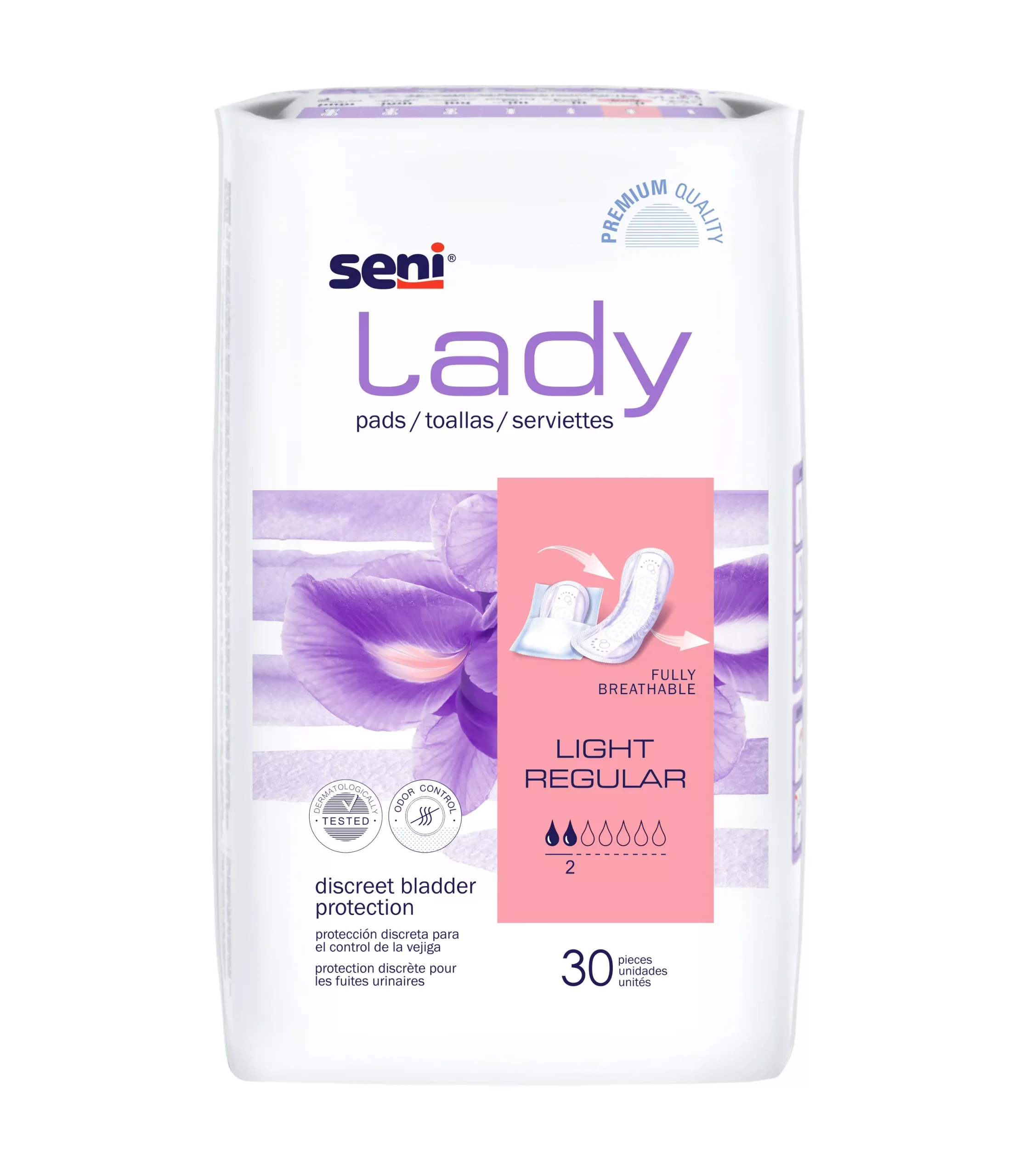 SENI LADY PADS LIGHT REGULAR- 8.9"- Pack of 30