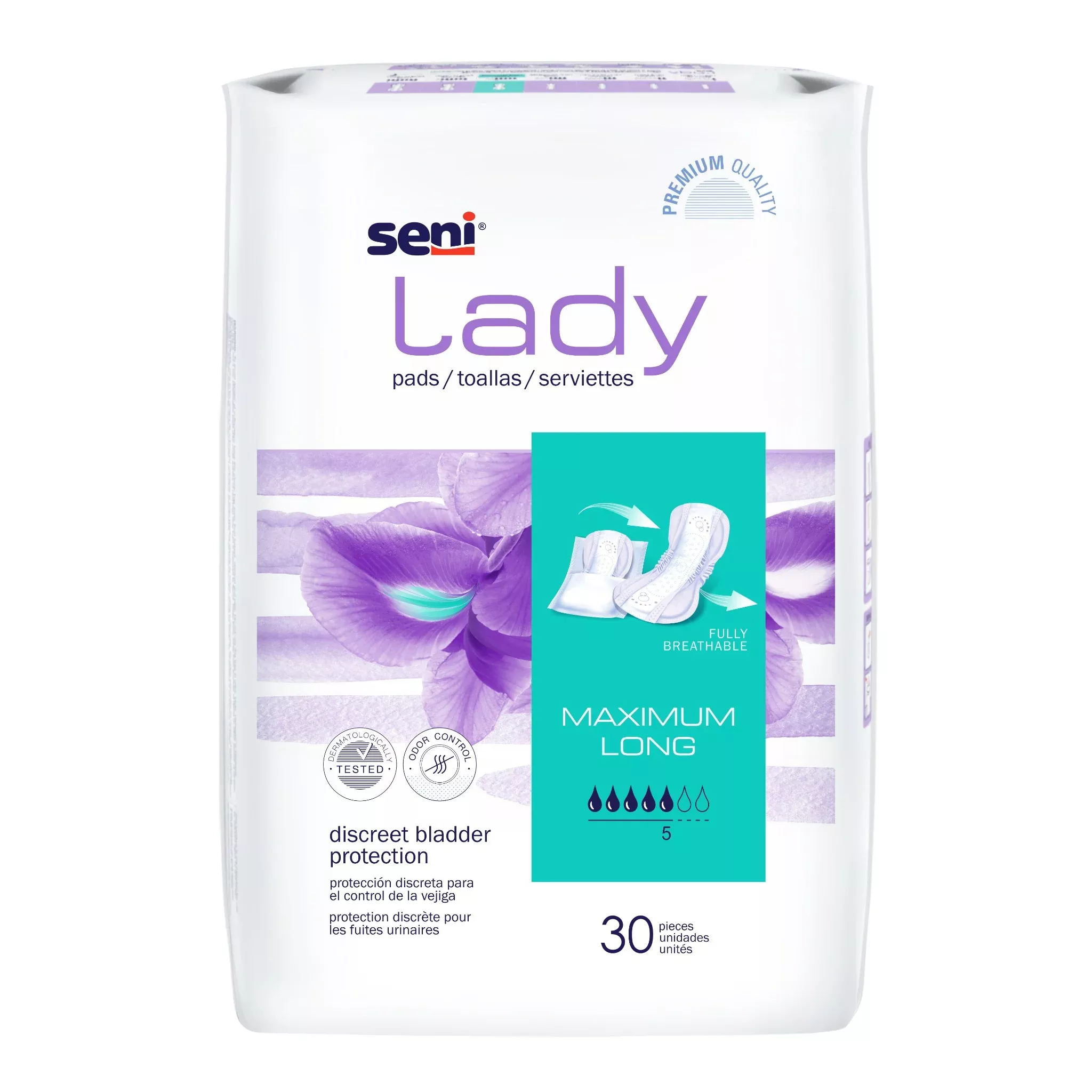 SENI LADY PADS MAXIMUM LONG- 13"- Pack of 30