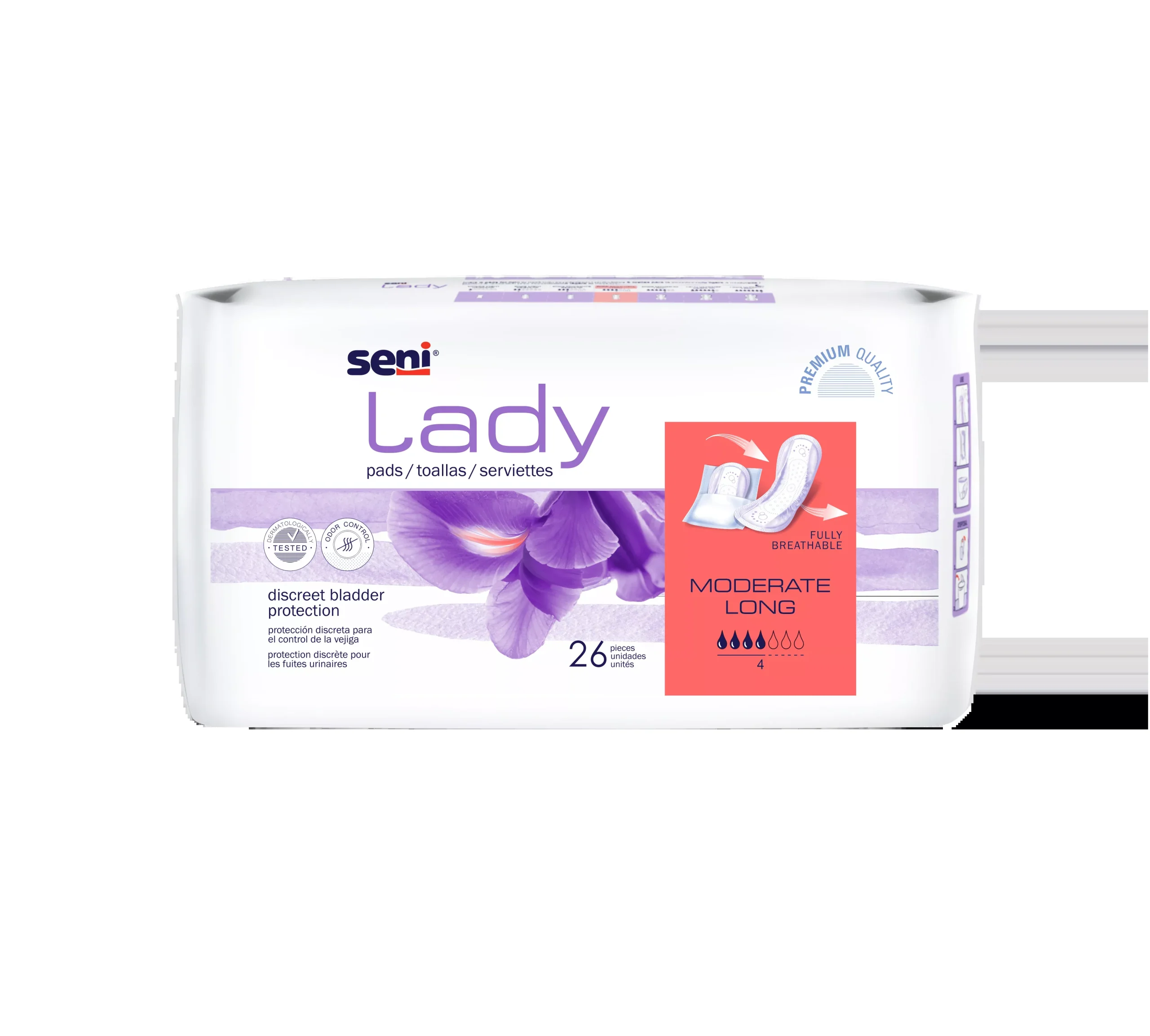 SENI LADY PADS MODERATE LONG- 11"- Pack of 26