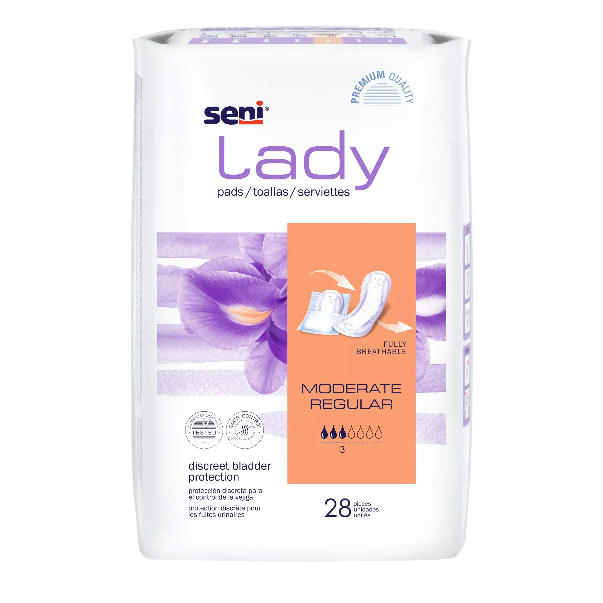 SENI LADY PADS MODERATE REGULAR- 10"- Pack of 28
