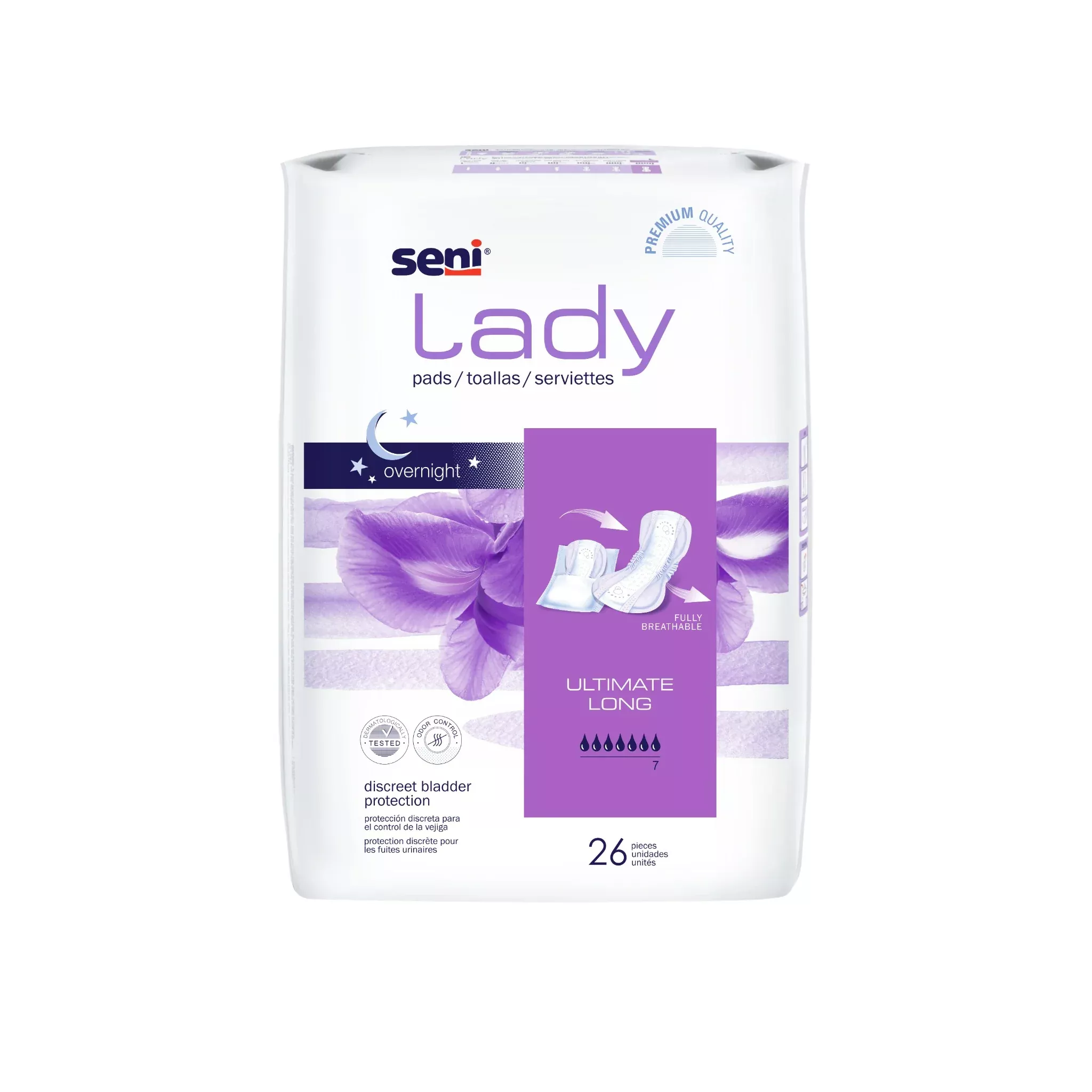SENI LADY PADS ULTIMATE LONG- 16.5"- Pack of 26