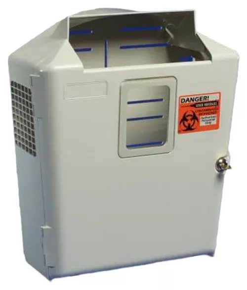 Sharps Container Cabinet / Wall Enclosure SharpSafety™ In-Room™ ABS plastic Wall Mount Locking- 1 Case