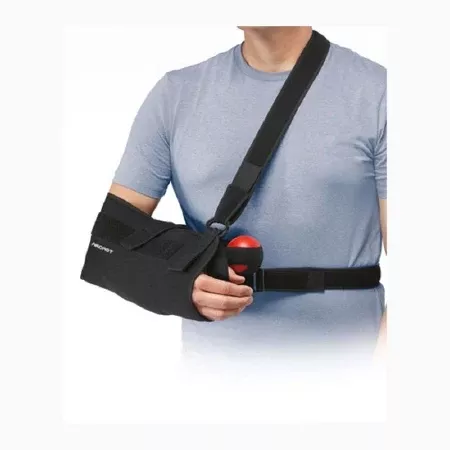 Shoulder Immobilizer Quick-Fit One Size Fits Most Mesh Fabric Hook and Loop Closure With Abduction Pillow Left or Right Shoulder- Default Title