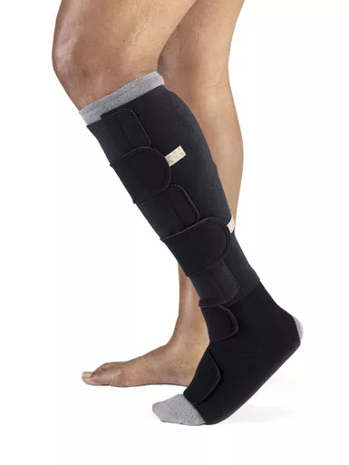 Sigvaris 1402BKT - COMPREFLEX STANDARD Calf with Boot, Low Stretch, Medium, Tall, Black