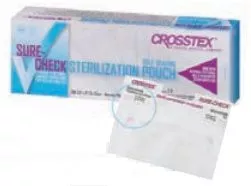 SPS Medical Supply SCL2 - Sterilization Pouch Sure-Check Ethylene Oxide (EO) Gas / Steam 7-1/2 X 13 Inch Transparent Self Seal Film