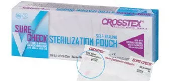 SPS Medical Supply SCM2 - Sterilization Pouch Sure-Check Ethylene Oxide (EO) Gas / Steam 5-1/4 X 10 Inch Transparent Self Seal Film
