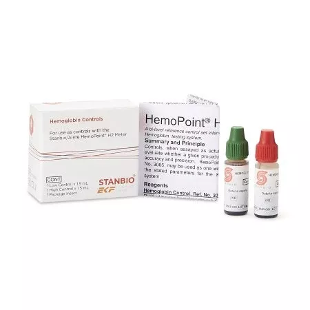 Stanbio Laboratory Control HemoPoint H2 Hemoglobin Low Level / High Level 2 X 1.5 mL - Box of 1 - 3065-201-BX